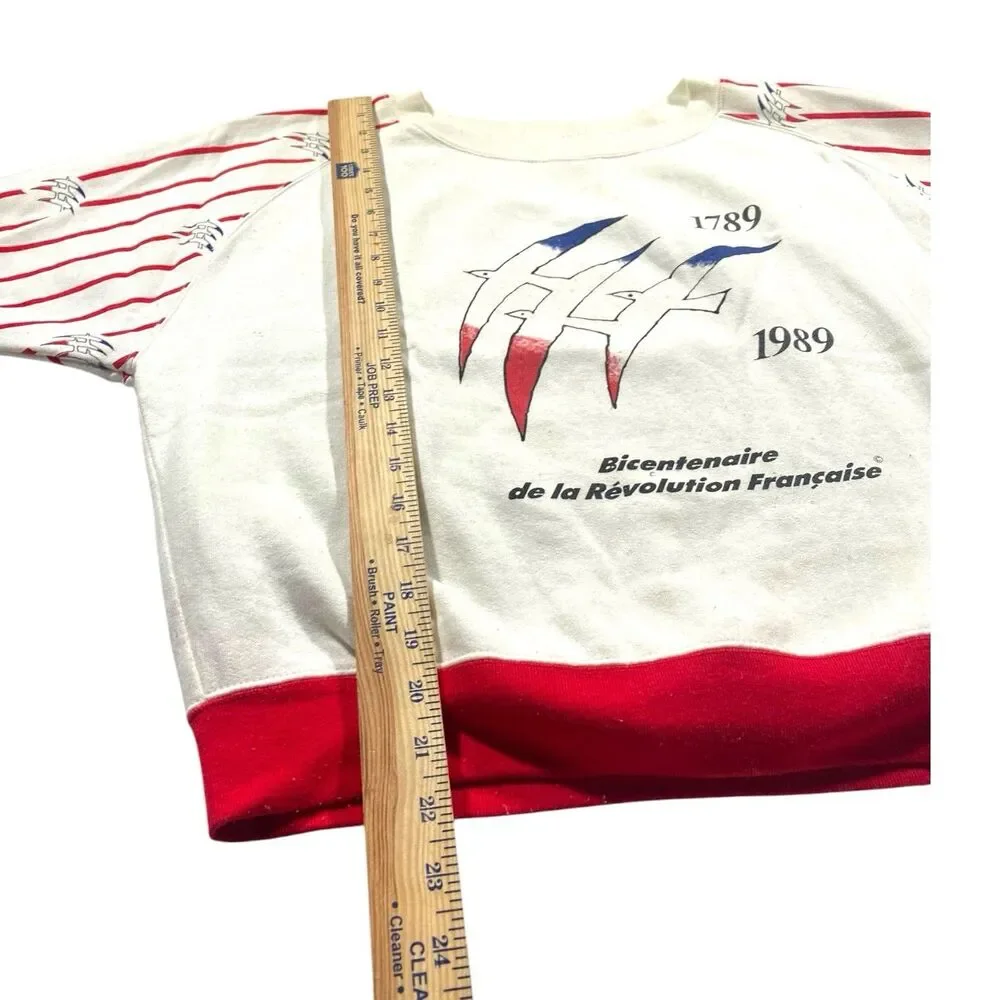 Vintage 1989 French Revolution Anniversary Sweatshirt Women’s LARGE Boxy France